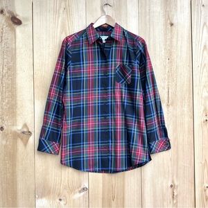 Orvis Plaid Cotton Blouse EUC Sz 12